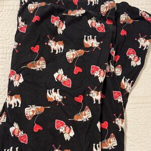 2 Pair Knit Mens Tall Old Navy Valentine Pajama Pants with Red Hearts